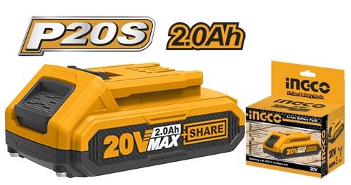 INGCO FBLI20011 20V 2.0Ah Lithium-Ion Battery Pack with LED Power Indicator feature image