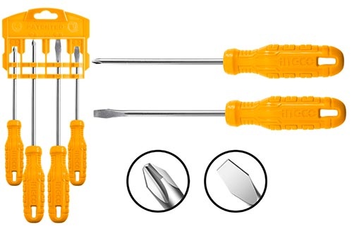 INGCO HKSD0458 4 Pcs Screwdriver Set feature image