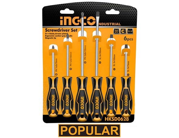 INGCO HKSD0628 6 Pcs Screwdriver Set feature image