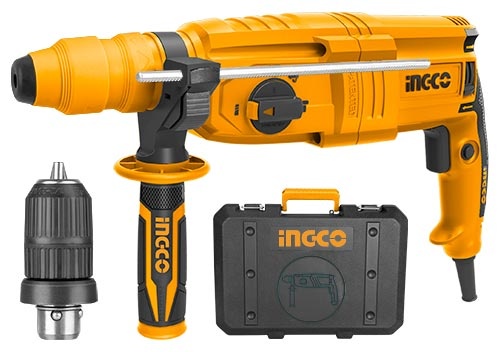 INGCO RGH9028-2 800W Rotary Hammer with SDS Plus Chuck, 26mm Concrete Capacity, 2.5J Impact Energy & Keyless Quick-Change Chuck feature image