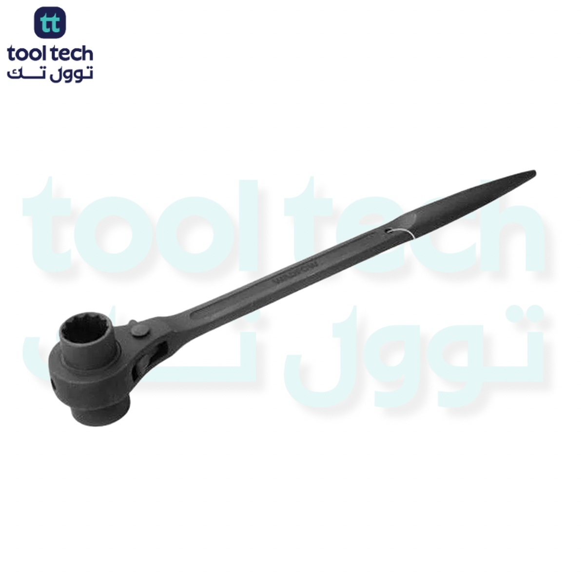 Wadfow Heavy Duty Cr-V Black Finished Heat Treatment Double Socket Ratchet Wrench