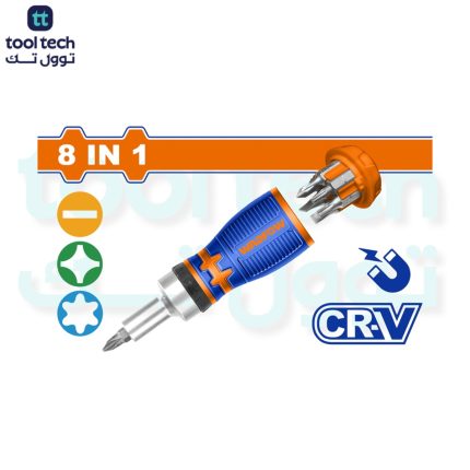 8-in-1 Stubby Ratchet Screwdriver Set