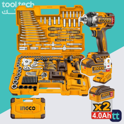 Set 172 pcs + CIWLI20551 with battery 20V/2*4.0Ah INGCO HKTHP41723